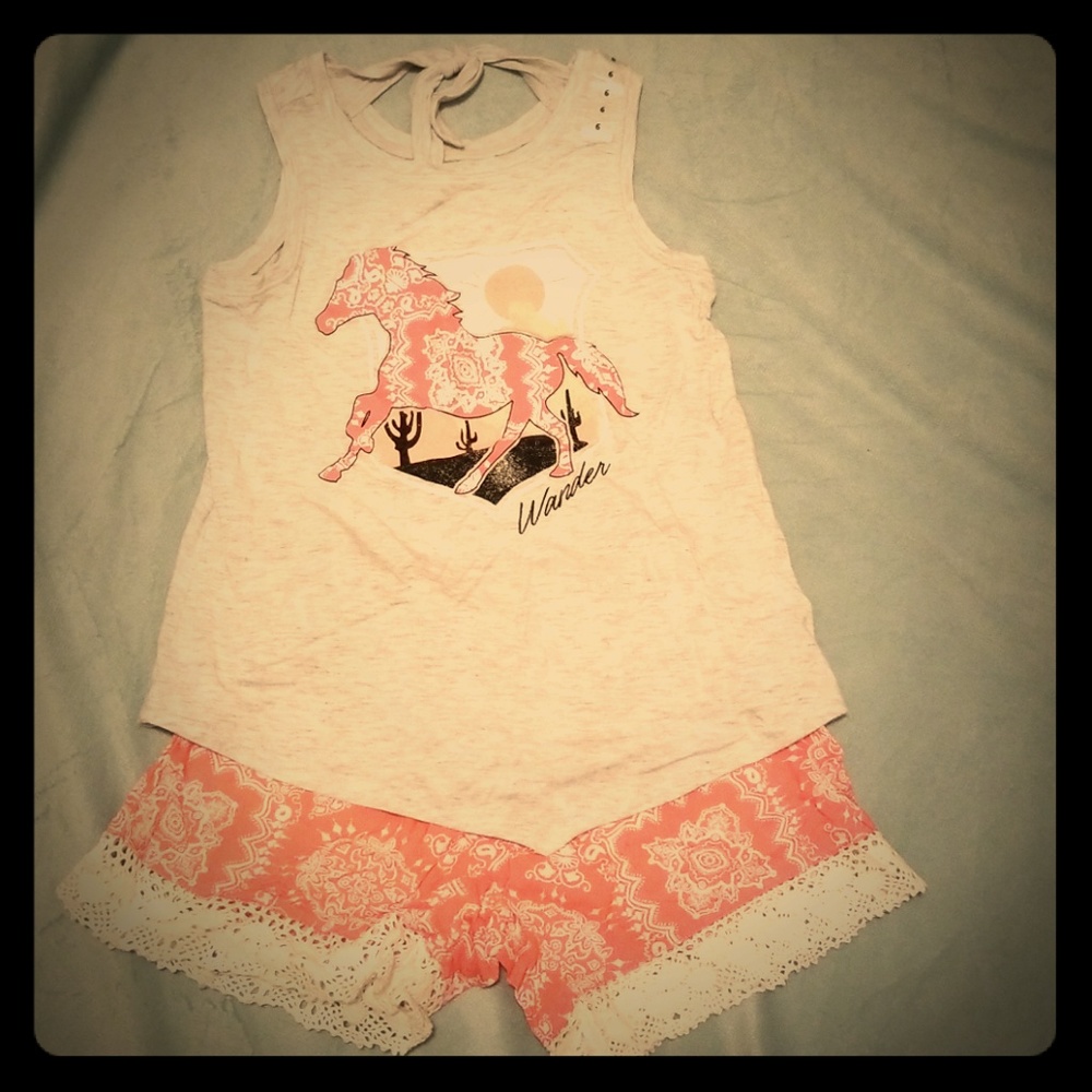 Justice glitter horse tank
